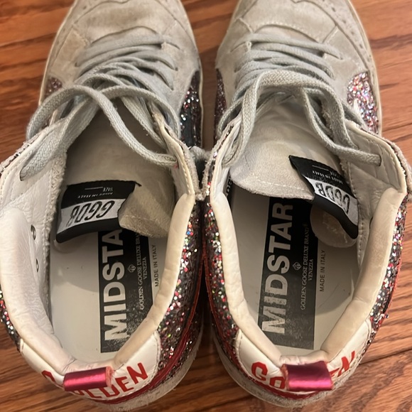 Golden Goose Pink sparkly Mid Stars. Size 38 - Picture 5 of 6